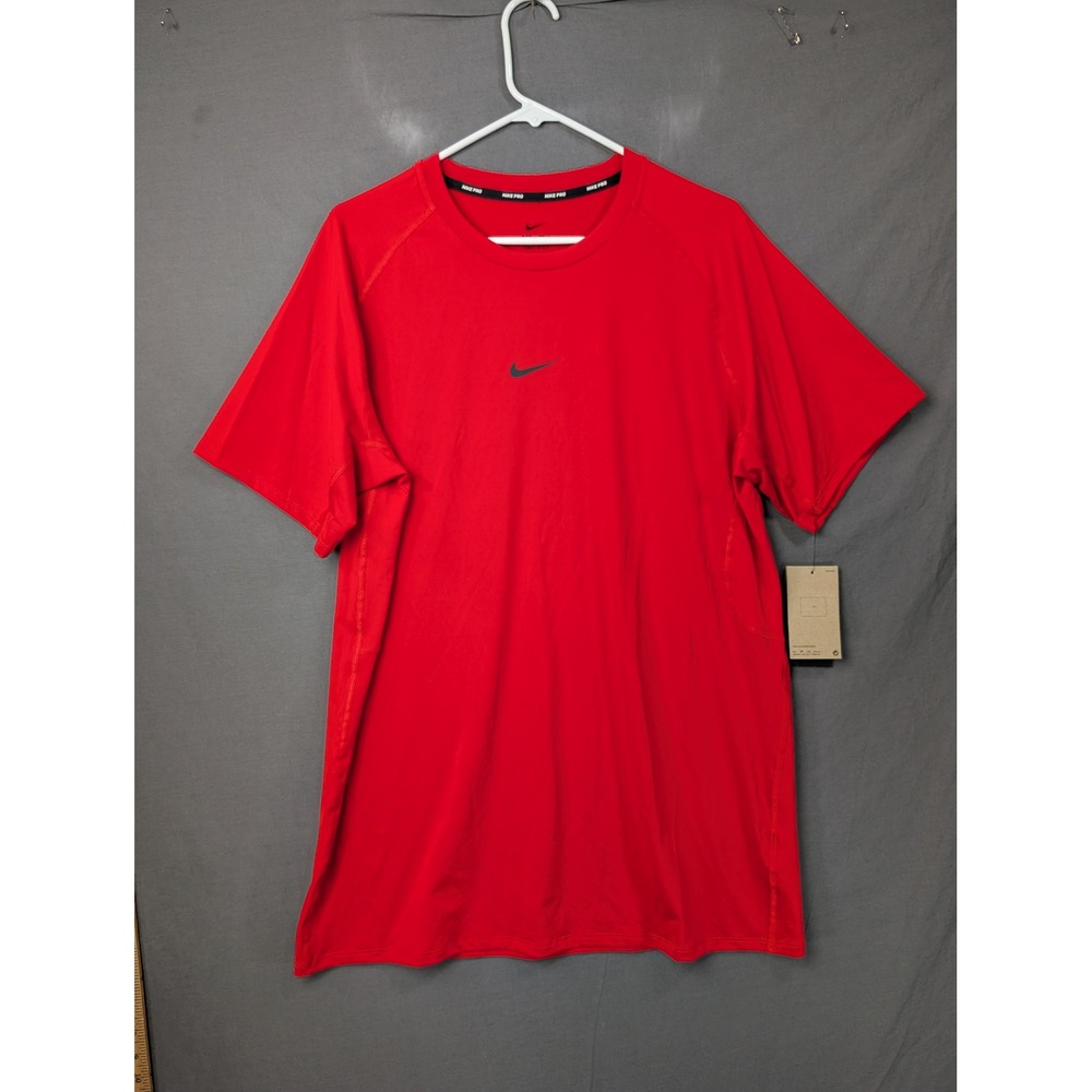 Nike Pro Dri-FIT Slim Fit Mens T-Shirt Red Size XXL
